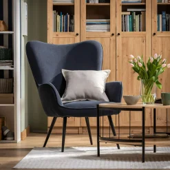 Fotele Wypoczynkowe| Fotel wypoczynkowy granatowy JAZAN