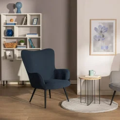 Fotele Wypoczynkowe| Fotel wypoczynkowy granatowy JAZAN