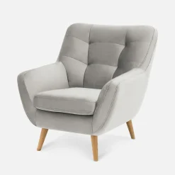 Impresti Fotel wypoczynkowy jasnoszary SCANDI