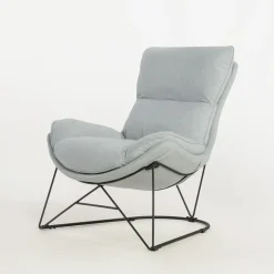 Fotele Wypoczynkowe| Fotel wypoczynkowy jasnoszary DYNASTI
