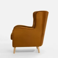 Fotele Wypoczynkowe| Fotel wypoczynkowy musztardowy CARY
