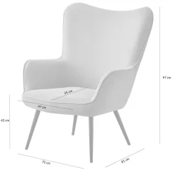 Fotele Wypoczynkowe| Fotel wypoczynkowy szary JAZAN