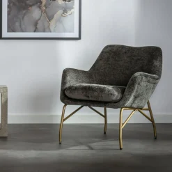 Fotel wypoczynkowy szary MAILA