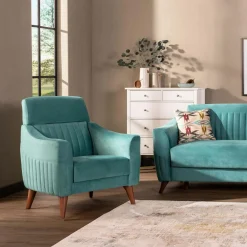 Fotele Wypoczynkowe| Fotel wypoczynkowy turkusowy TRUVA