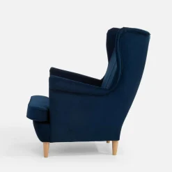 inny Fotel wypoczynkowy uszak granatowy LUCEK