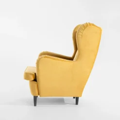 Fotel wypoczynkowy uszak musztardowy ASEL