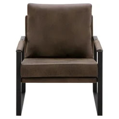 Fotel wypoczynkowy z ekoskóry CARYUM