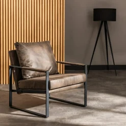 Fotel wypoczynkowy z ekoskóry CARYUM