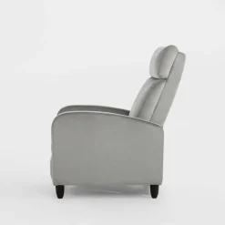 Fotele Wypoczynkowe| Fotel wypoczynkowy z funkcją relaks szary KATINIO