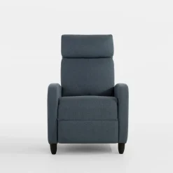 Fotele Wypoczynkowe| Fotel wypoczynkowy z funkcją relaks niebieski KATINIO