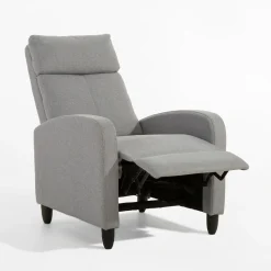 Fotel wypoczynkowy z funkcją relaksu jasnoszary KATINIO