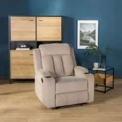 Fotel z funkcją relaks szary KAVERNO SOLO