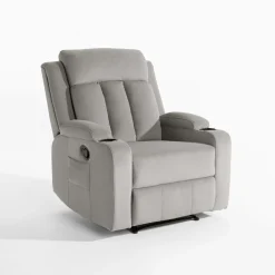 Fotel z funkcją relaks szary KAVERNO SOLO