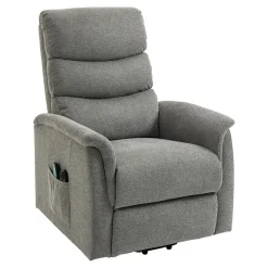 Fotel z funkcją relaksu i masażu szary EXOLI