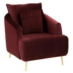 FN Design Fotel z pikowaniem bordowy EMPOLI