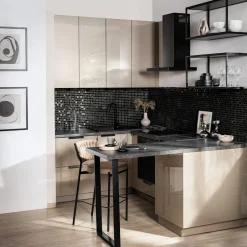 Fronty Gładkie|Qubik Front drzwi SALSA 15x76,5 beż połysk