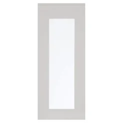 Fronty Przeszklone|Qubik Front przeszklony PIANTA 40x98 szary, wysoki połysk