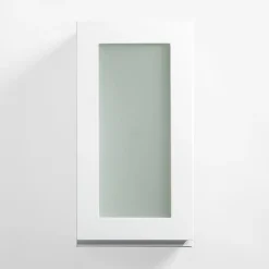 Qubik Front przeszklony PIANTA 40x76,5 biały, wysoki połysk