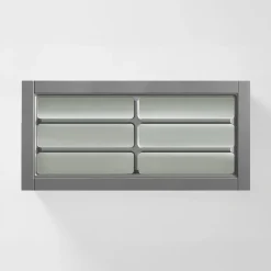 Fronty Przeszklone|Qubik Front szpros HAMPTON 80x38,1 cm onyx szary