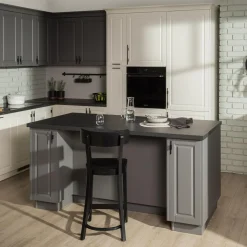 Qubik Front szuflady HAMPTON 80x38,1 cm onyx szary