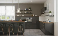 Qubik Front szuflady SALSA 80x38,1 grafit metalic połysk