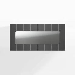 Fronty Przeszklone|Qubik Front witryna grafit SIMPLE 80x38,1 cm