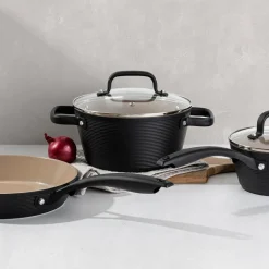 inny Garnek aluminiowy z pokrywką CARINA BLACK 2,2 l