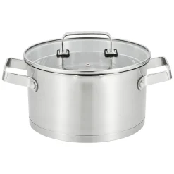 Garnki, Patelnie I Pokrywki| Garnek ze stali nierdzewnej srebrny TRAME 3,3 l