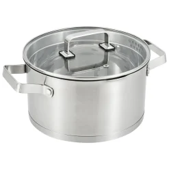 Garnki, Patelnie I Pokrywki| Garnek ze stali nierdzewnej srebrny TRAME 4,3 l