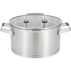Garnki, Patelnie I Pokrywki| Garnek ze stali nierdzewnej srebrny TRAME 4,3 l