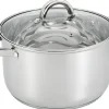 Garnki, Patelnie I Pokrywki| Garnek ze stali nierdzewnej srebrny GAMMA 6,1 l