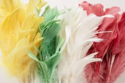 Sztuczne Kwiaty, Rośliny I Gałązki| Gałązka dekoracyjna PIÓRA zielone 72 cm, 12 szt.