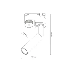 TK Tomasz Krywult Głowica na szynoprzewód biała TRACER LAGOS