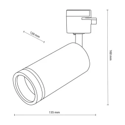 TK Tomasz Krywult Głowica na szynoprzewód biała TRACER JET RING
