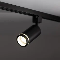 Szynoprzewody|Spoty Montowane Na Szynie|TK Tomasz Krywult Głowica na szynoprzewód czarna TRACER JET RING