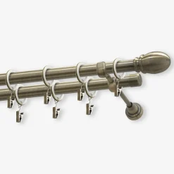 Firany, Zasłony I Akcesoria|inny Karnisz podwójny PAR, 160 cm, mosiądz antyczny