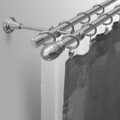 Firany, Zasłony I Akcesoria|inny Karnisz podwójny PAR, 160 cm, nikiel