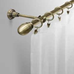 Firany, Zasłony I Akcesoria|inny Karnisz pojedynczy PAR, 160 cm, mosiądz antyczny