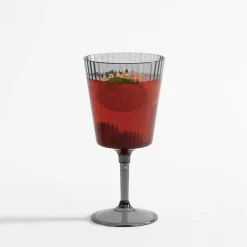 inny Kieliszek do wina plastikowy szary 400 ml