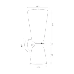 Kinkiety|inny Kinkiet 2 klosze chrom RENO