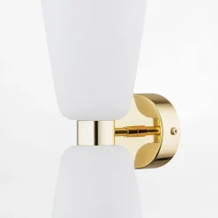 Kinkiety|inny Kinkiet 2 klosze mosiądz RENO