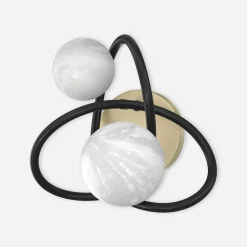 Zumaline Kinkiet 2 kule czarno-złoty NISYRO