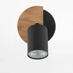 Kinkiety|TK Tomasz Krywult Kinkiet 1 spot rustykalny COVER WOOD