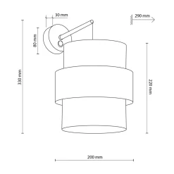 TK Tomasz Krywult Kinkiet abażur biały CALISTO
