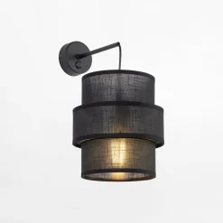 TK Tomasz Krywult Kinkiet abażur czarny CALISTO