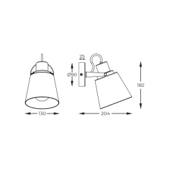 Zumaline Kinkiet łazienkowy IP44 czarny BADOSA