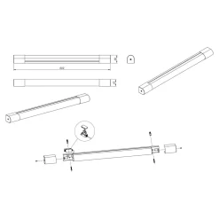 Kinkiety|Zumaline Kinkiet łazienkowy LED IP44 chrom PARKS 60,2 cm