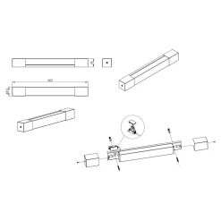 Zumaline Kinkiet łazienkowy LED IP44 nikiel PARKS 40,2 cm