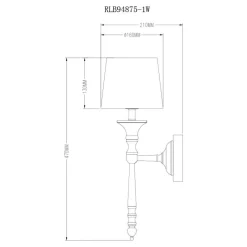 Zumaline Kinkiet CLOE RLB94875-1W