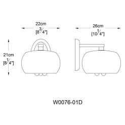 Kinkiety|Zumaline Kinkiet CRYSTAL 21x26 cm
